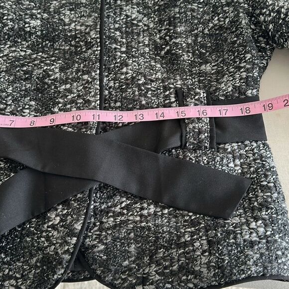 Sandro Paris Women’s Boucle Tweed Jacket Black/Gray Size Large Petite Office - Picture 7 of 14